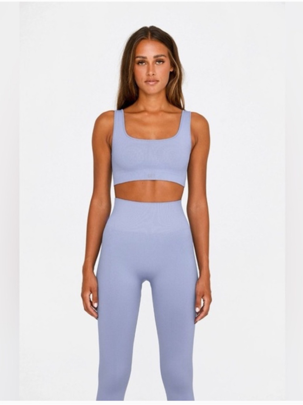 SET Active Sculptflex Leggings and Box Tank Bra in Blue Lagoon